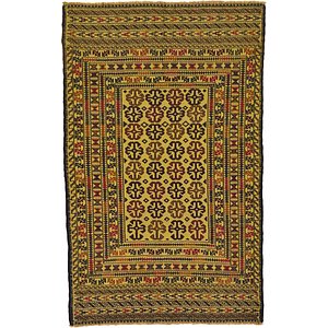 4' x 6' 3 Kilim Afghan Rug