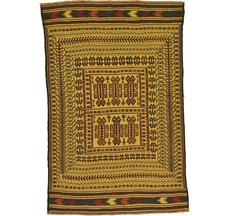 3' 10 x 5' 10 Kilim Afghan Rug