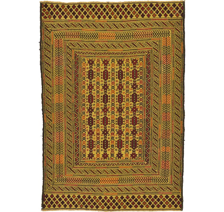 4' 5 x 6' 5 Kilim Afghan Rug