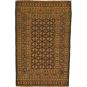 4' 2 x 6' 5 Kilim Afghan Rug