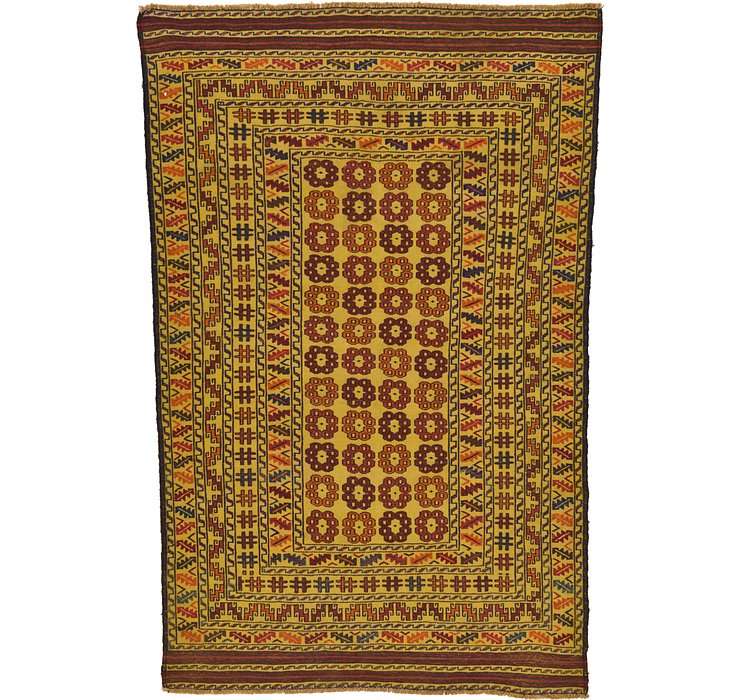 4' x 6' 3 Kilim Afghan Rug