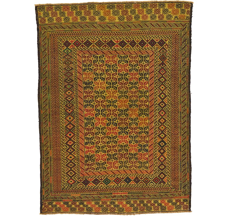 4' 4 x 6' Kilim Afghan Rug