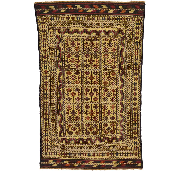 4' x 6' 4 Kilim Afghan Rug
