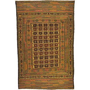 4' 3 x 6' 6 Kilim Afghan Rug
