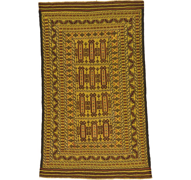 4' x 6' 5 Kilim Afghan Rug