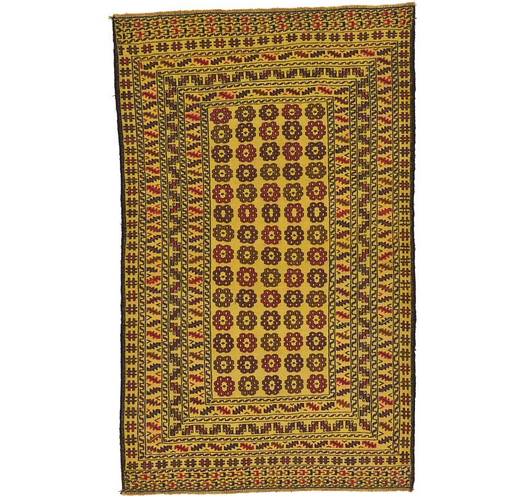 4' x 6' 6 Kilim Afghan Rug