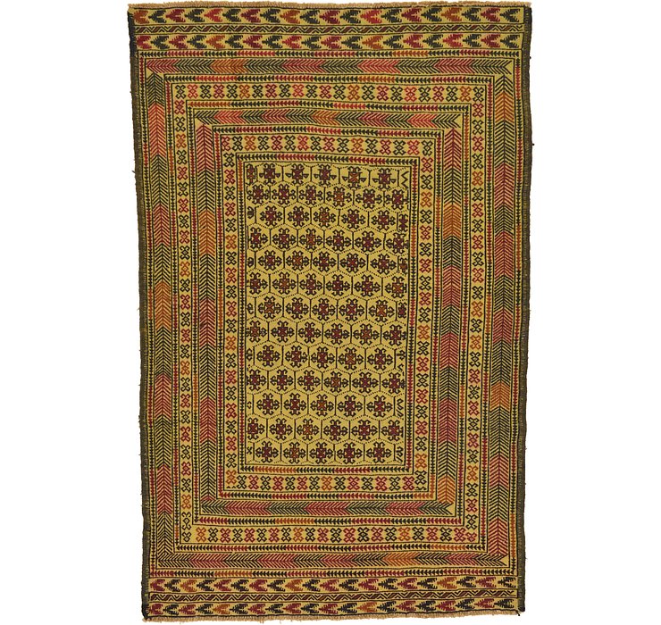4' 3 x 6' 7 Kilim Afghan Rug