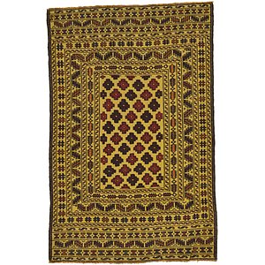 4' x 6' 2 Kilim Afghan Rug