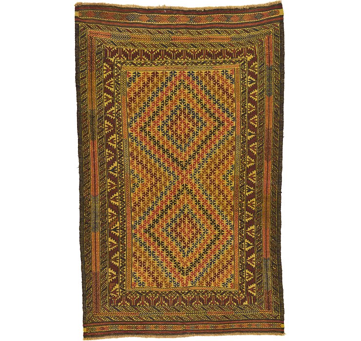 4' 2 x 6' 7 Kilim Afghan Rug