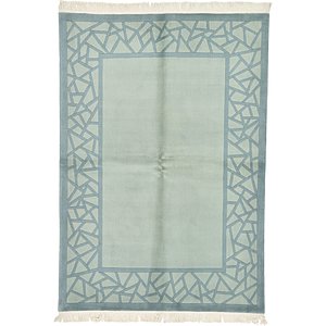 5' 6 x 8' Antique Finish Oriental...