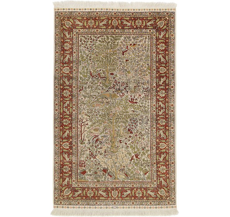 HandKnotted 3' x 5' Hereke Oriental Rug