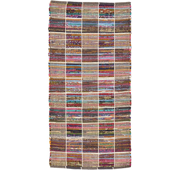 2' 4 x 4' 9 Kilim Dhurrie Rug