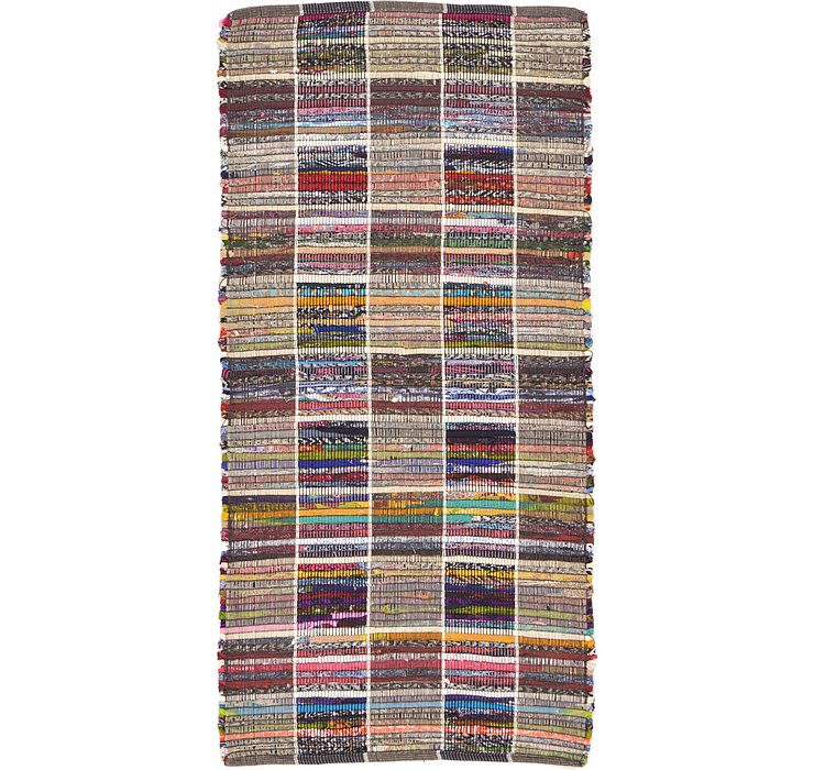 2' 4 x 4' 9 Kilim Dhurrie Rug