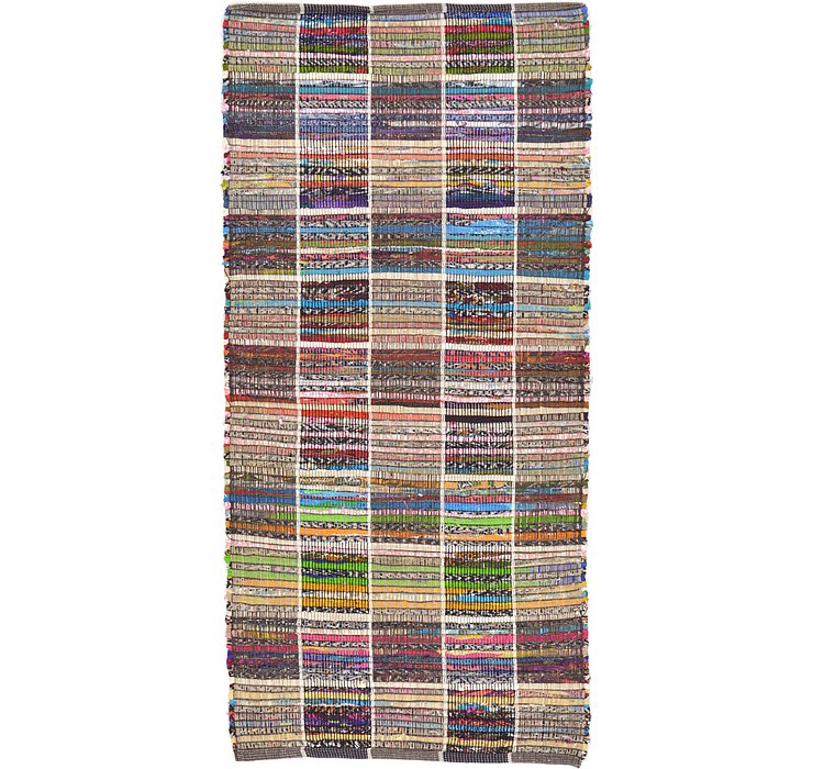 2' 4 x 4' 9 Kilim Dhurrie Rug
