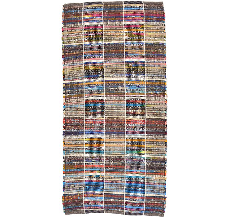 2' 4 x 4' 9 Kilim Dhurrie Rug