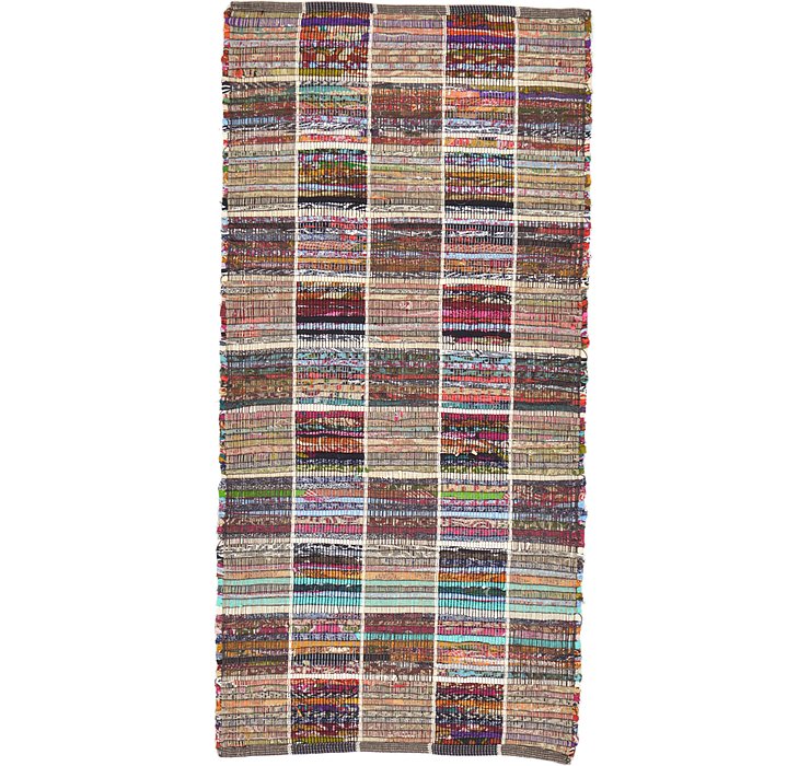 2' 4 x 4' 9 Kilim Dhurrie Rug
