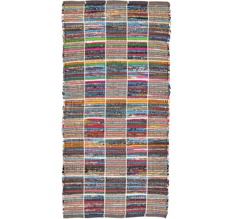 2' 4 x 4' 9 Kilim Dhurrie Rug