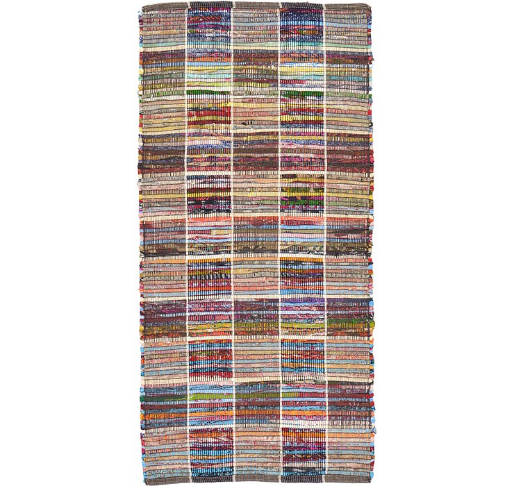 2' 4 x 4' 9 Kilim Dhurrie Rug