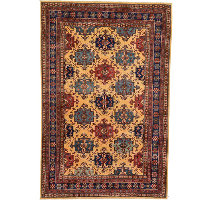 6' x 9' 3 Kazak Oriental Rug