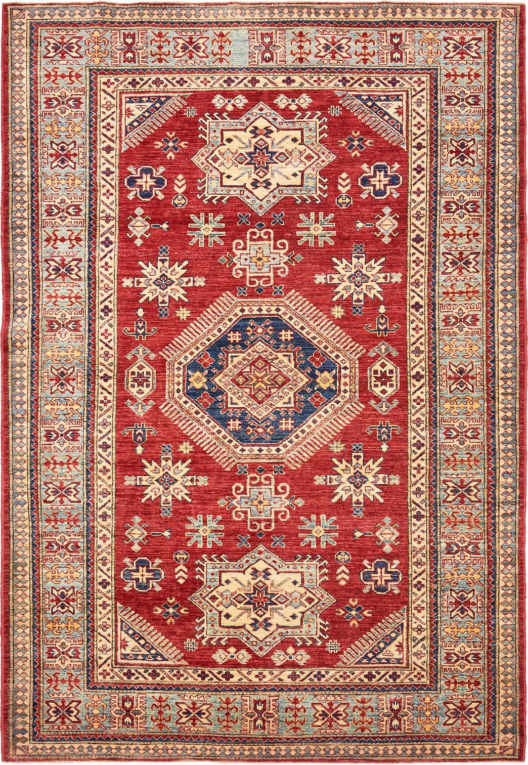 Red 5' 7 x 8' Kazak Oriental Rug Rugs.ca