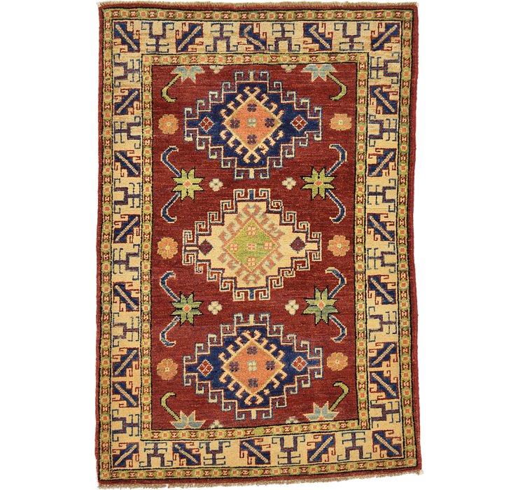 HandKnotted 2' 10 x 4' 2 Kazak Oriental Rug