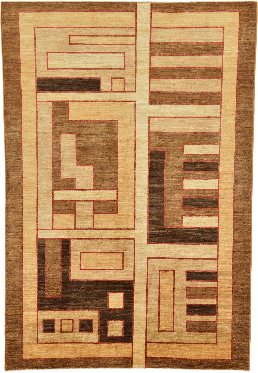 Dark Beige 6' 8 x 9' 8 Modern Ziegler Oriental Rug Oriental Rugs