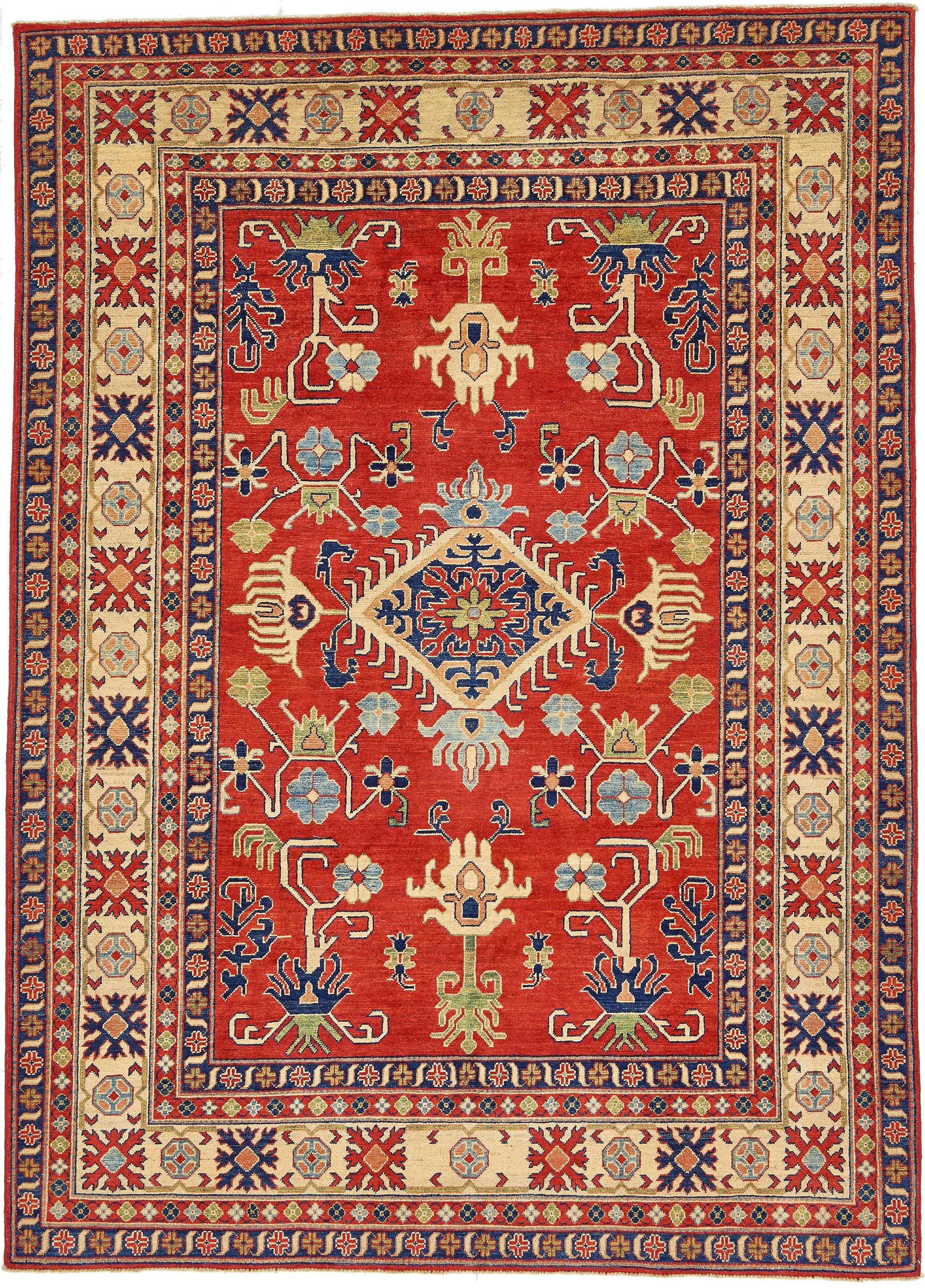 Red 7' x 9' 6 Kazak Oriental Rug eSaleRugs
