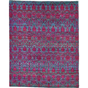 HandKnotted 7' 7 x 9' 5 Sari Rug