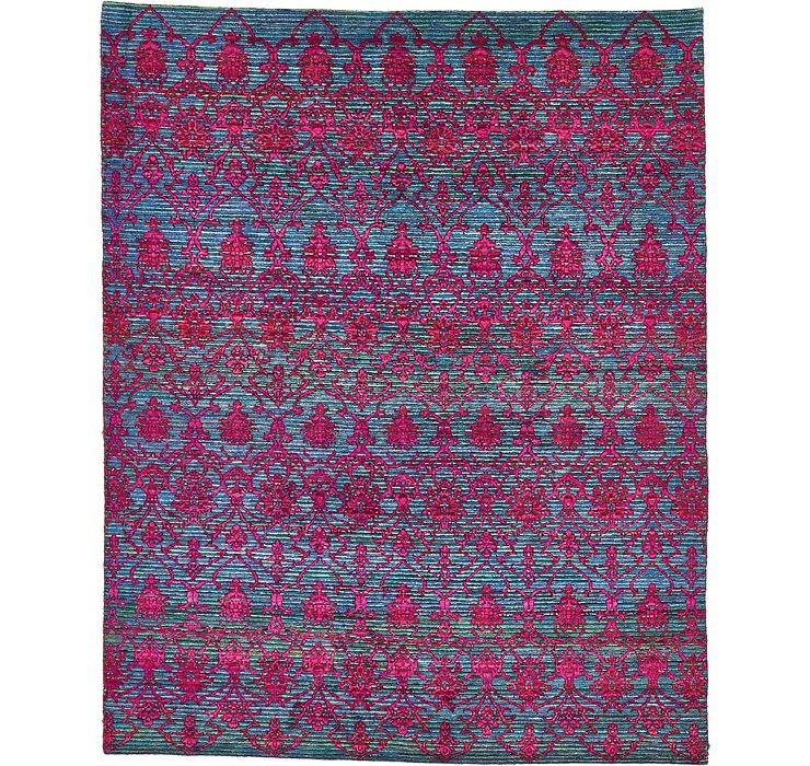 HandKnotted 7' 7 x 9' 5 Sari Rug