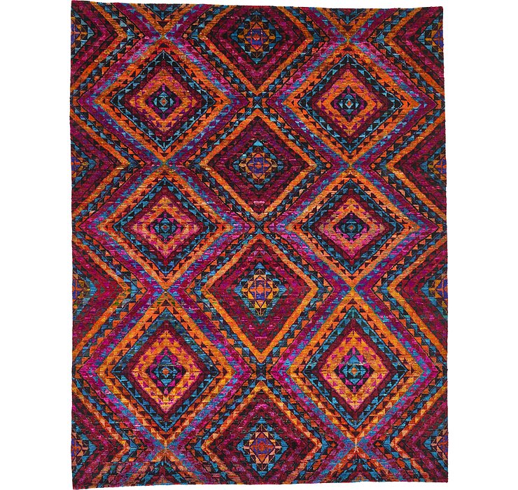 HandKnotted 7' 10 x 10' Sari Rug