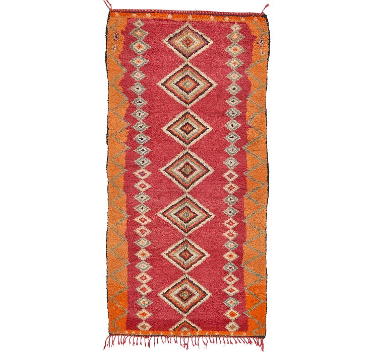 4' 8 x 9' 4 Moroccan Runner Rug