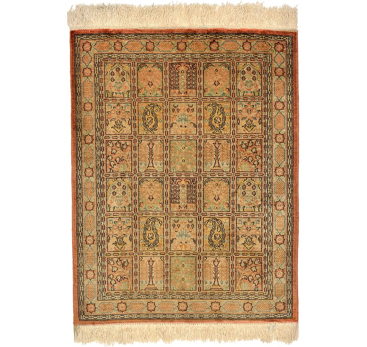 HandKnotted 1' 10 x 2' 4 Qom Persian Rug