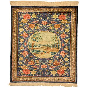 Unique Loom 2' x 2' 3 Qom Persian Square Rug