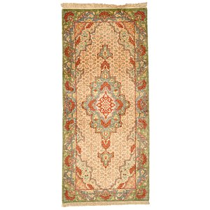 1' 5 x 3' 2 Qom Persian Runner Rug