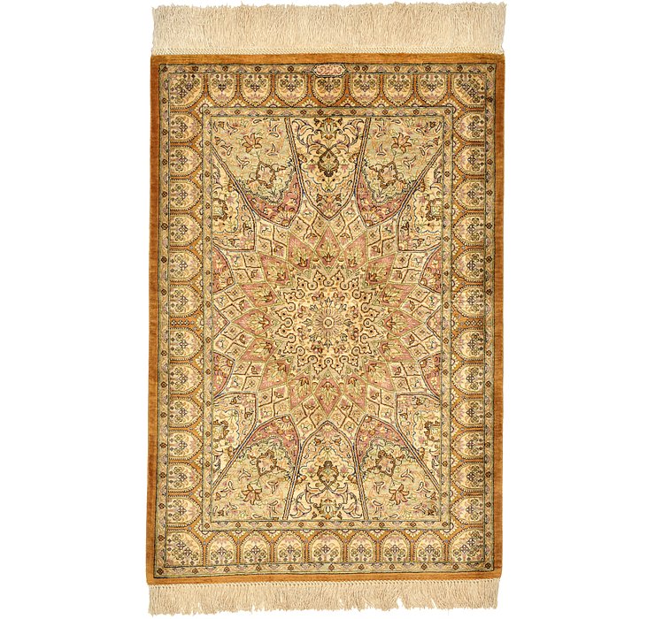 2' x 2' 11 Qom Persian Rug