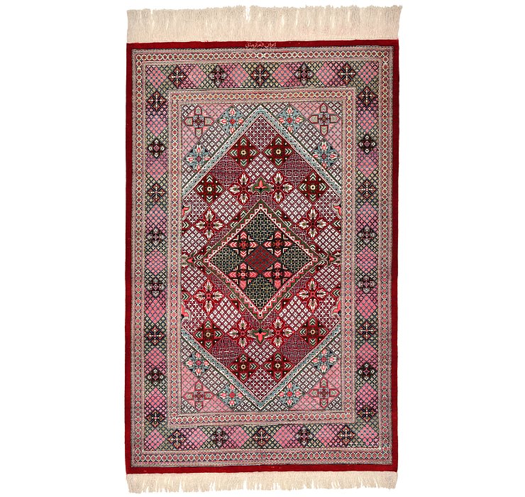 HandKnotted 2' 7 x 4' 2 Qom Persian Rug