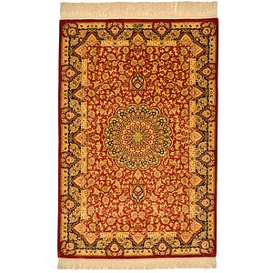 2' 7 x 3' 11 Qom Persian Rug