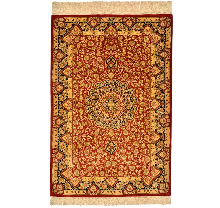 2' 7 x 3' 11 Qom Persian Rug