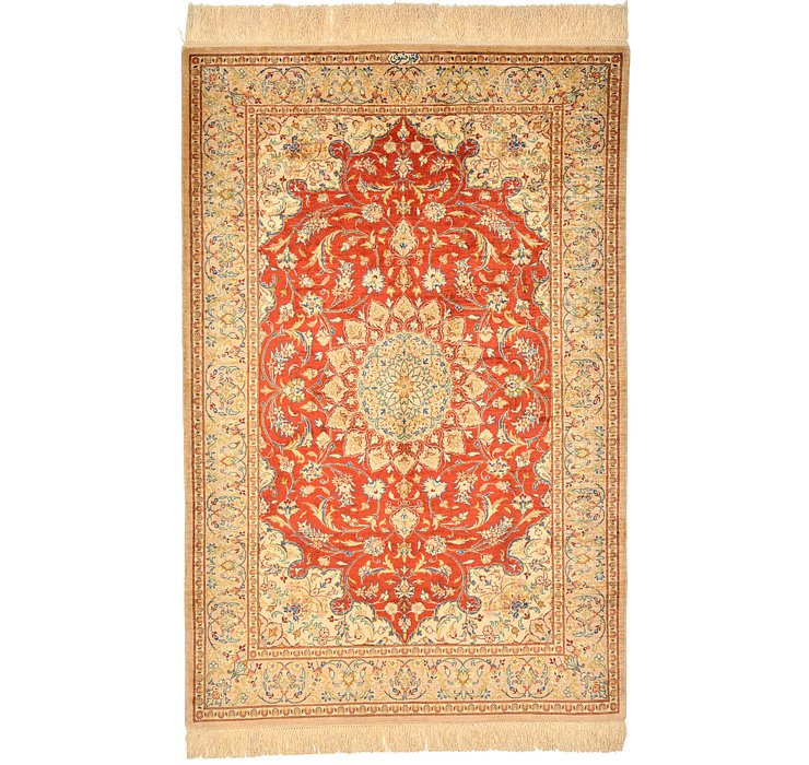 HandKnotted 2' 7 x 3' 11 Qom Persian Rug