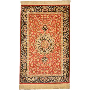 2' 7 x 4' Qom Persian Rug
