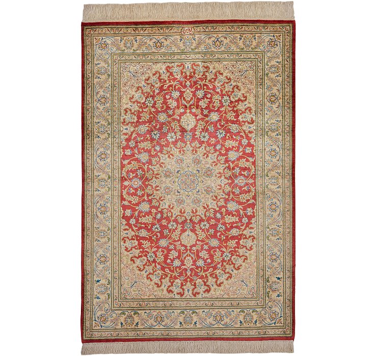 HandKnotted 2' 7 x 3' 11 Qom Persian Rug
