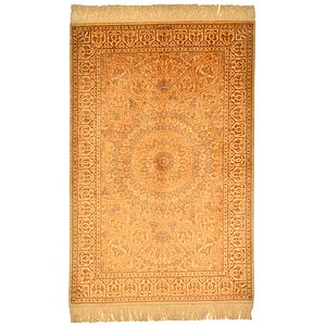 2' 7 x 4' Qom Persian Rug