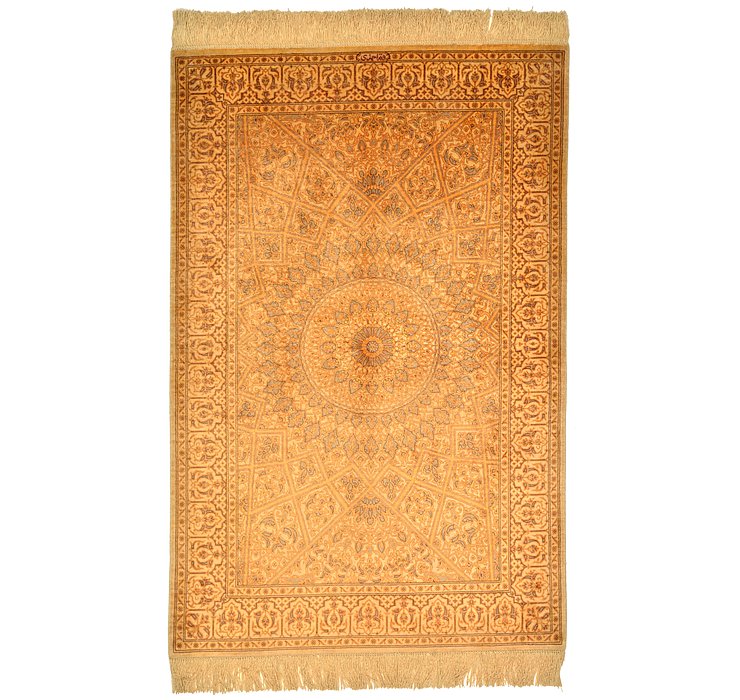 2' 7 x 4' Qom Persian Rug