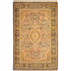 HandKnotted 3' 6 x 5' 3 Qom Persian Rug