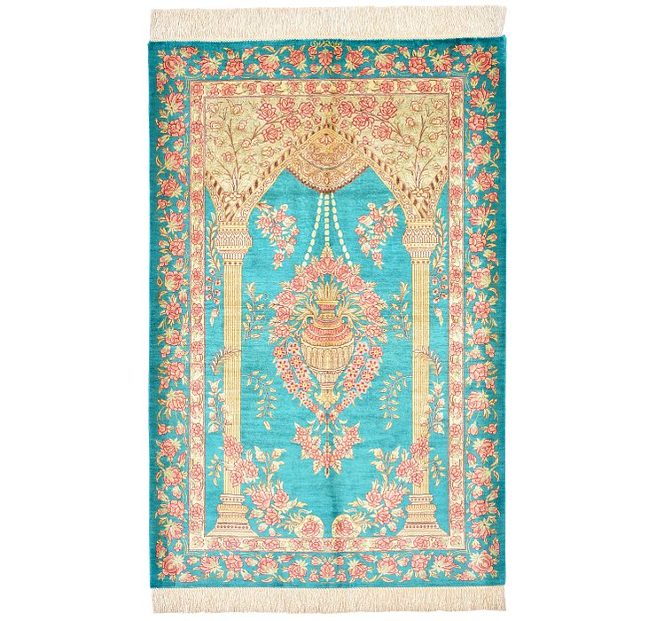 2' 7 x 4' Qom Persian Rug