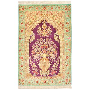 2' 7 x 4' Qom Persian Rug