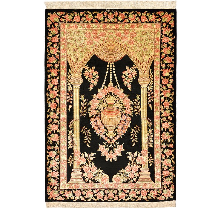 2' 7 x 3' 10 Qom Persian Rug