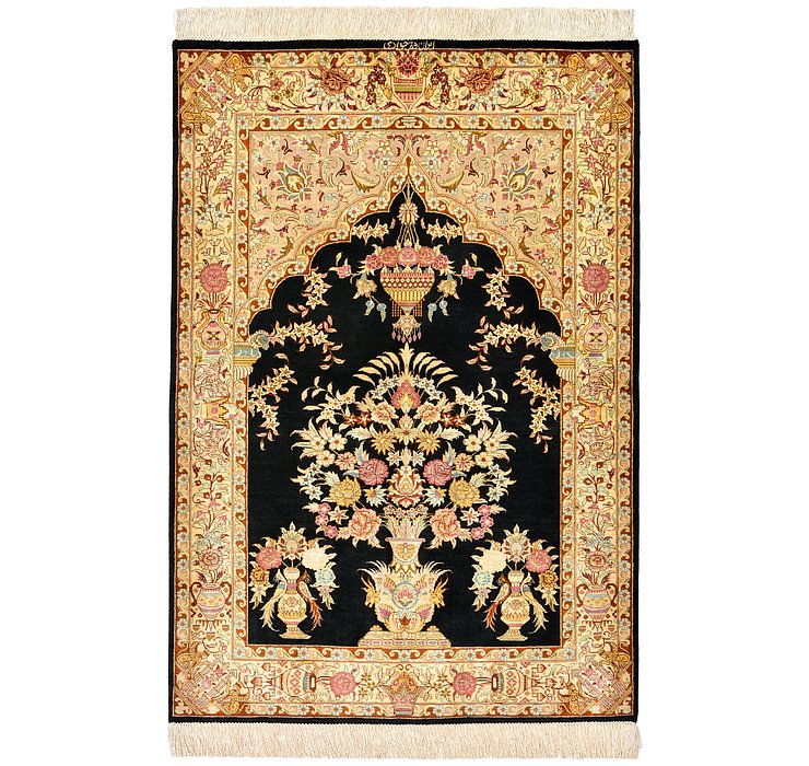2' 7 x 3' 10 Qom Persian Rug