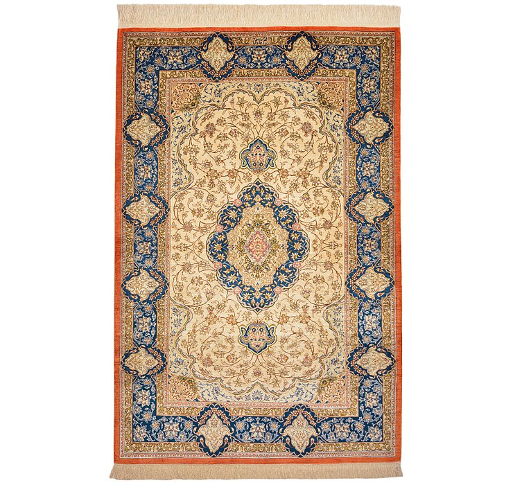 3' 3 x 4' 10 Qom Persian Rug