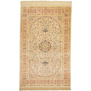 3' 4 x 4' 11 Qom Persian Rug
